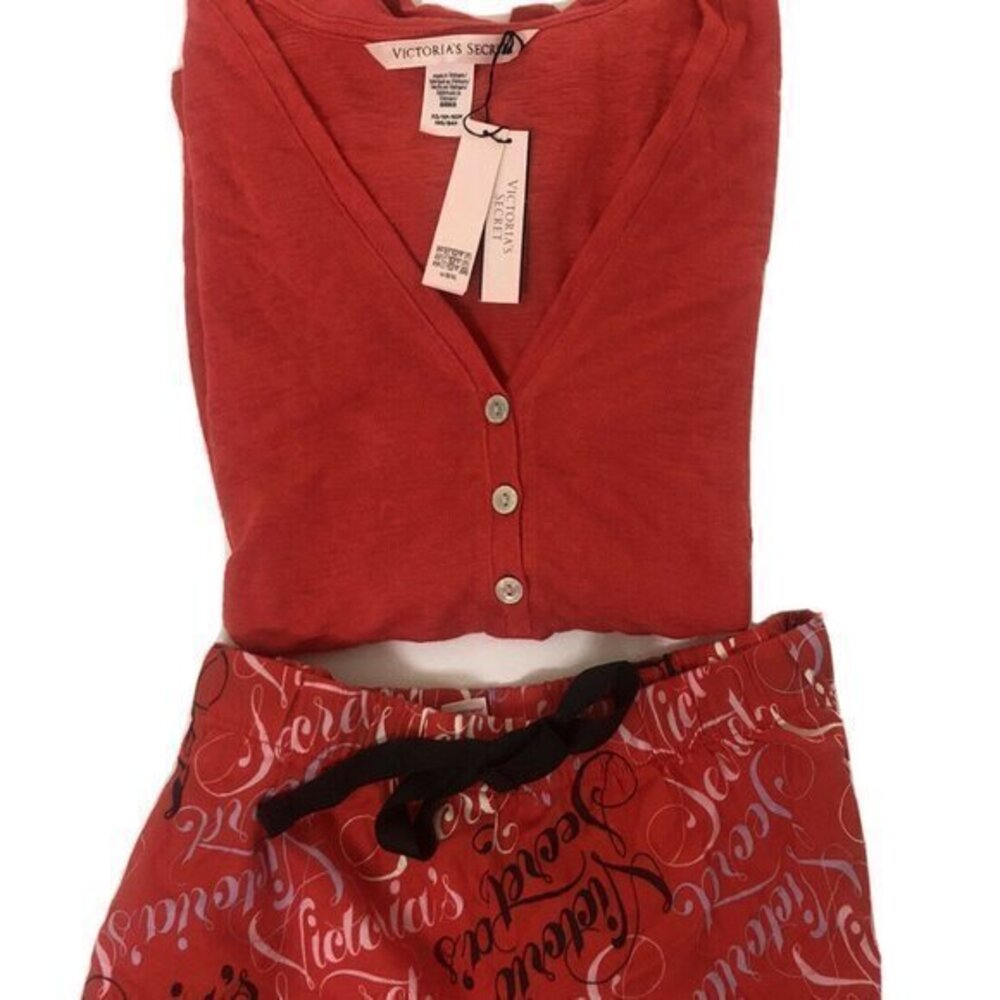 Victorias Secret 2 pc Pajamas set XS Red shorts